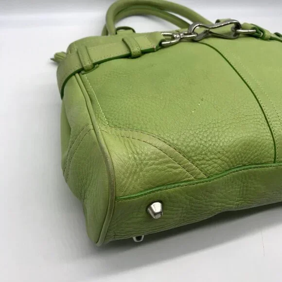 Coach Vintage Light Green Leather Hampton Satchel Bag F-10688 - Picture 7 of 12
